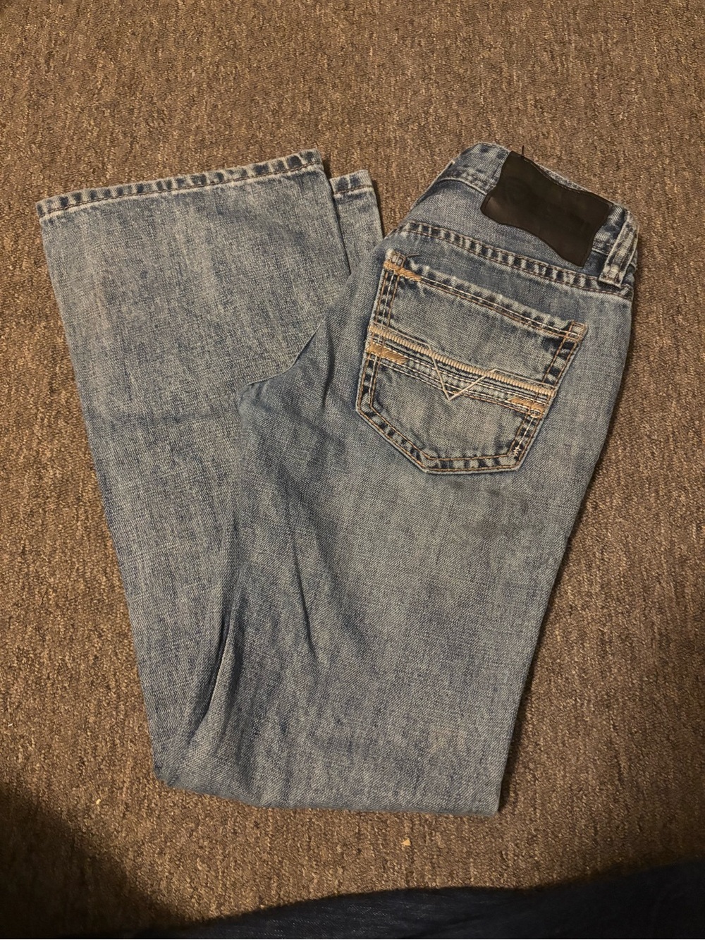 Men's Light Blue Straight Leg Jeans